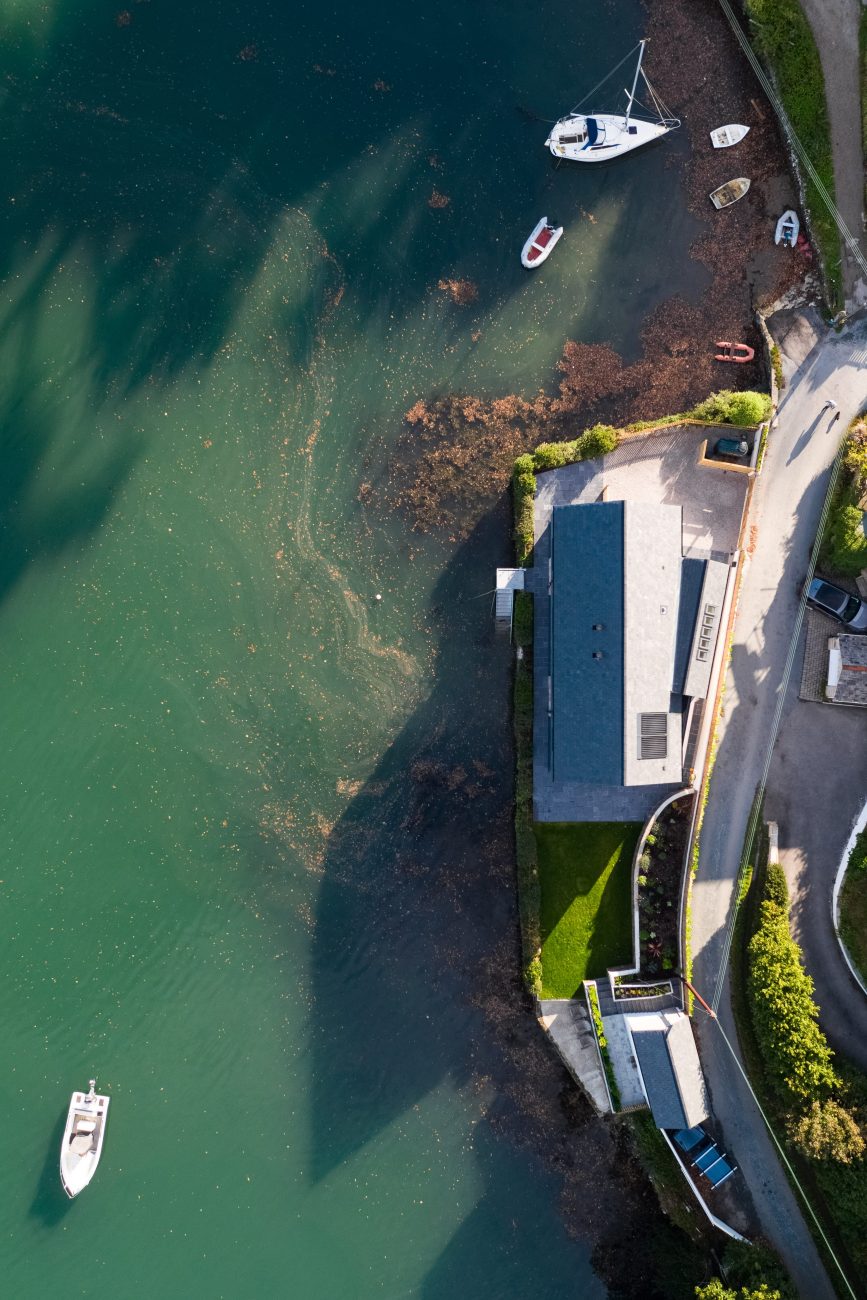 Birds Eye View of Waterside Home - Mylor Birds Eye View of Waterside Home - Mylor